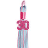 Pink/Light Blue Mixed Color Graduation Tassel with Pink Bling Charm by Wholesale Grad Supply