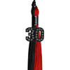 Black/Red Graduation Tassel with Black Bling Charm by Wholesale Grad Supply