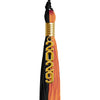 Black/Orange Graduation Tassel with Gold Stacked Date Drop by Wholesale Grad Supply