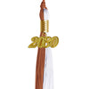 Burnt Orange/White Graduation Tassel with Gold Date Drop by Wholesale Grad Supply