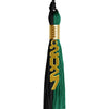 Emerald Green/Black Graduation Tassel with Gold Stacked Date Drop by Wholesale Grad Supply