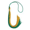 Emerald Green/Bright Gold Graduation Tassel with Gold Stacked Date Drop by Wholesale Grad Supply