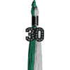 Emerald Green/Grey Graduation Tassel with Black Bling Charm by Wholesale Grad Supply