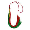 Green/Red Graduation Tassel with Gold Stacked Date Drop by Wholesale Grad Supply