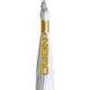 Grey/White Graduation Tassel with Gold Stacked Date Drop by Wholesale Grad Supply