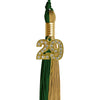 Hunter Green/Antique Gold Graduation Tassel with Gold Bling Charm by Wholesale Grad Supply