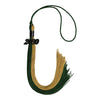 Hunter Green/Antique Gold Graduation Tassel with Black Date Drop by Wholesale Grad Supply