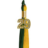Hunter Green/Gold Graduation Tassel with Gold Bling Charm by Wholesale Grad Supply