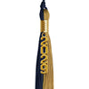 Dark Navy Blue/Antique Gold Graduation Tassel with Gold Stacked Date Drop by Wholesale Grad Supply