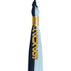 Dark Navy Blue/Light Blue Graduation Tassel with Gold Stacked Date Drop by Wholesale Grad Supply