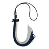 Dark Navy Blue/Grey Graduation Tassel with Black Date Drop by Wholesale Grad Supply