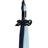 Dark Navy Blue/Light Blue Graduation Tassel with Black Date Drop by Wholesale Grad Supply