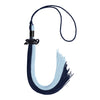 Dark Navy Blue/Light Blue Graduation Tassel with Black Date Drop by Wholesale Grad Supply