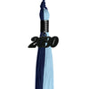Dark Navy Blue/Light Blue Graduation Tassel with Black Date Drop by Wholesale Grad Supply