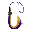 Purple/Bright Gold Graduation Tassel with Black Bling Charm by Wholesale Grad Supply