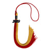 Red/Gold Graduation Tassel with Black Date Drop by Wholesale Grad Supply