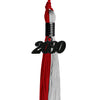 Red/Grey Graduation Tassel with Black Date Drop by Wholesale Grad Supply