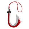 Red/Grey Graduation Tassel with Black Date Drop by Wholesale Grad Supply
