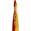 Red/Gold Graduation Tassel with Gold Stacked Date Drop by Wholesale Grad Supply