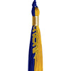 Royal Blue/Bright Gold Graduation Tassel with Gold Stacked Date Drop by Wholesale Grad Supply