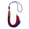 Royal Blue/Red Graduation Tassel with Gold Stacked Date Drop by Wholesale Grad Supply
