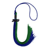 Royal Blue/Green Graduation Tassel with Black Date Drop by Wholesale Grad Supply