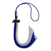 Royal Blue/Grey Graduation Tassel with Black Date Drop by Wholesale Grad Supply