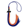 Royal Blue/Orange Graduation Tassel with Black Date Drop by Wholesale Grad Supply