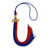 Royal Blue/Red Graduation Tassel with Gold Date Drop by Wholesale Grad Supply