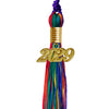 Rainbow Graduation Tassel with Gold Date Drop - Wholesale Grad Supply