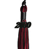 Black/Cardinal Mixed Color Graduation Tassel with Black Date Drop by Wholesale Grad Supply