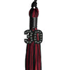 Black/Cardinal Mixed Color Graduation Tassel with Black Bling Charm by Wholesale Grad Supply