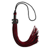 Black/Cardinal Mixed Color Graduation Tassel with Black Bling Charm by Wholesale Grad Supply