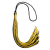 Black/Gold Mixed Color Graduation Tassel with Gold Stacked Date Drop by Wholesale Grad Supply