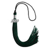Black/Hunter Green Mixed Color Graduation Tassel with Silver Date Drop by Wholesale Grad Supply