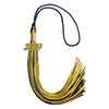 Navy Blue/Gold Mixed Color Graduation Tassel with Gold Date Drop by Wholesale Grad Supply