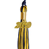 Navy Blue/Gold Mixed Color Graduation Tassel with Gold Date Drop by Wholesale Grad Supply