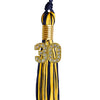 Navy Blue/Gold Mixed Color Graduation Tassel with Gold Bling Charm by Wholesale Grad Supply