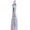 Pink/Light Blue Mixed Color Graduation Tassel with Stacked Silver Date Drop by Wholesale Grad Supply