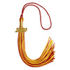 Red/Gold Mixed Color Graduation Tassel with Gold Date Drop by Wholesale Grad Supply