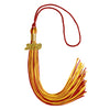 Red/Gold Mixed Color Graduation Tassel with Gold Date Drop by Wholesale Grad Supply