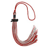Red/Silver Mixed Color Graduation Tassel with Black Date Drop by Wholesale Grad Supply