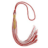 Red/White Mixed Color Graduation Tassel with Gold Stacked Date Drop by Wholesale Grad Supply
