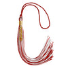 Red/White Mixed Color Graduation Tassel with Gold Stacked Date Drop by Wholesale Grad Supply