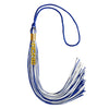 Royal Blue/White Mixed Color Graduation Tassel with Gold Stacked Date Drop by Wholesale Grad Supply