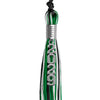 Black/Green/White Mixed Color Graduation Tassel with Silver Stacked Date Drop by Wholesale Grad Supply