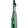 Black/Green/White Mixed Color Graduation Tassel with Silver Stacked Date Drop by Wholesale Grad Supply