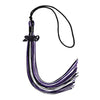 Black/Purple/White Mixed Color Graduation Tassel with Black Bling Charm by Wholesale Grad Supply