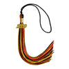 Black/Red/Gold Mixed Color Graduation Tassel with Gold Bling Charm by Wholesale Grad Supply