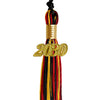 Black/Red/Gold Mixed Color Graduation Tassel with Gold Date Drop by Wholesale Grad Supply